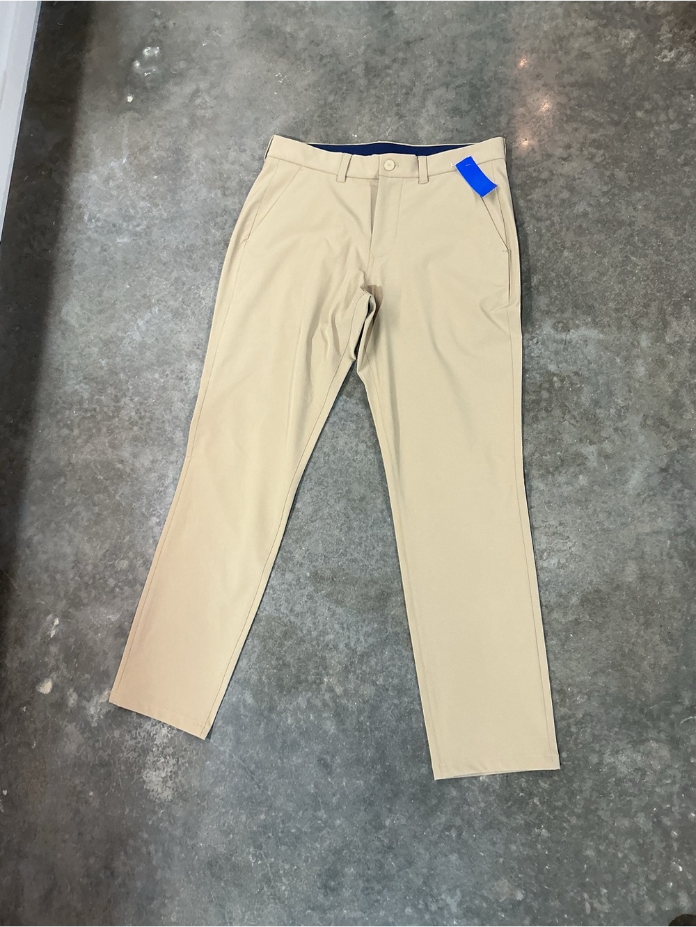 Mizzen+Main Helmsman Slim Performance Pants Khaki 32x30 Men’s Stretch Golf